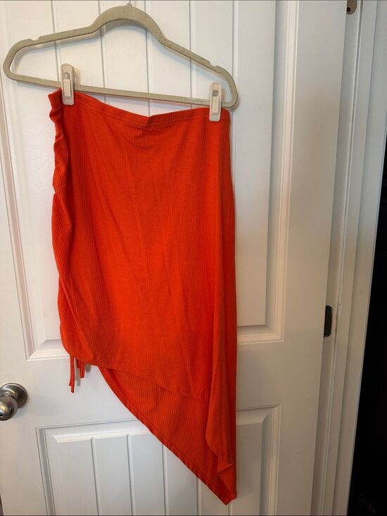SHEIN Dresses & Skirts - SHEIN Orange Asymmetrical Wrap Skirt